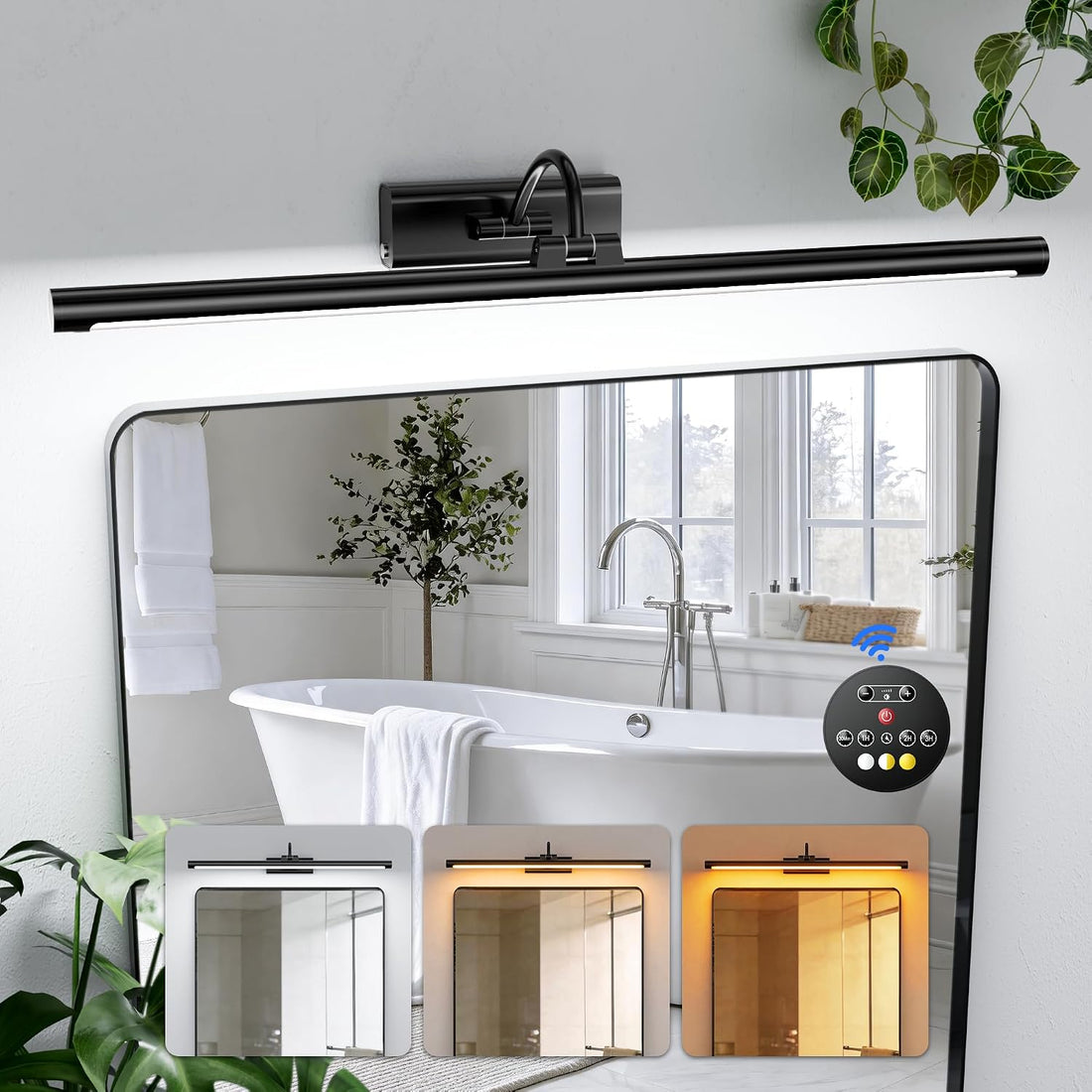 Rechargeable wireless LED vanity light - No wiring required, no drilling needed, suitable for bedrooms and bathrooms