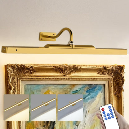 24 Inch Plastic Picture Light for Wall - Battery Operated Wireless Wall Sconce with Remote & Timer for Artwork, Portrait, Photo & Frame