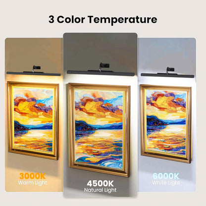 24 Inch Plastic Picture Light for Wall - Battery Operated Wireless Wall Sconce with Remote & Timer for Artwork, Portrait, Photo & Frame